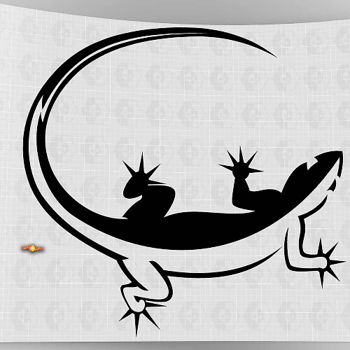 Gecko Lizard Art Wal Hood Side Universal Side Window Vinyl Decal Sticker