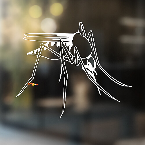Gnat mosquito Vinyl Art Wall  Window Bathroom Sticker Decal #2