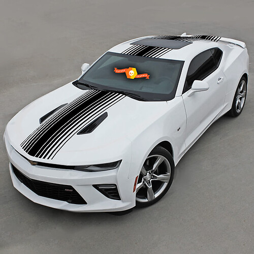 Chevrolet Camaro 2010-2020 Top Strobe Stripes Hood, Roof & Rear