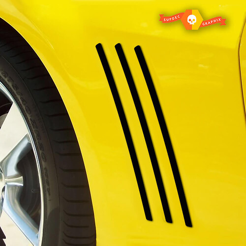 CHEVROLET CAMARO 2010- 2015 GILL VENT INSERT OVERLAY SIDE Vinyl STRIPES
