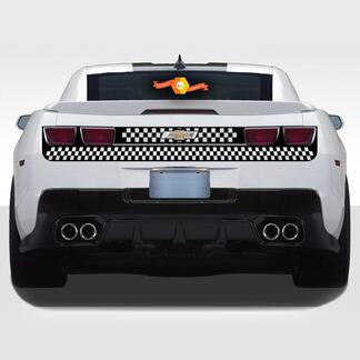 Chevrolet Camaro 2010-2013 Rear Fascia Trunk Checkered Vinyl Stripes