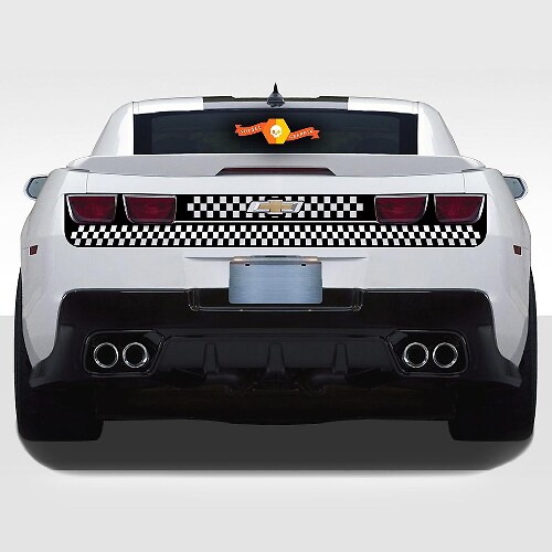 Chevrolet Camaro 2010-2013 Rear Fascia Trunk Checkered Vinyl Stripes