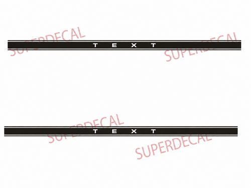 Blackout Line Custom Text Universal Vinyl Decal Sticker