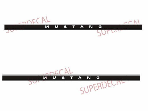 Mustang Stripes l GLOSS BLACK Pro Grade Vinyl Stickers
