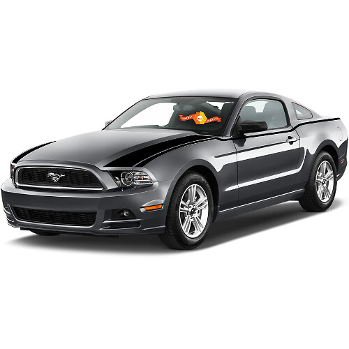 Hood And Side Javelin Stripes Vinyl Decals for Ford Mustang 2013-2020