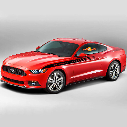 Upper Side Accent Strobe Vinyl Stripes for Ford Mustang 2015-2017