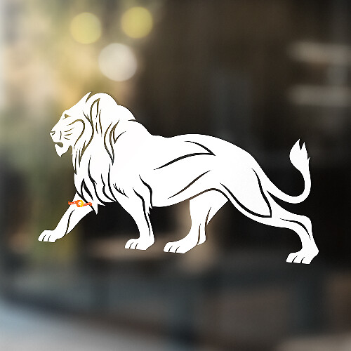 Lion Vinyl Art Wall  Window Bathroom Sticker Decal removable #1