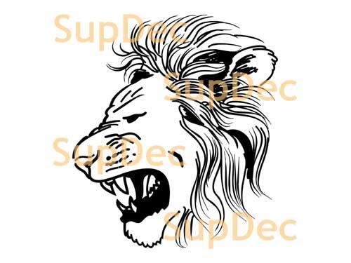 Lion Vinyl Art Wall  Window Bathroom Sticker Decal removable #3