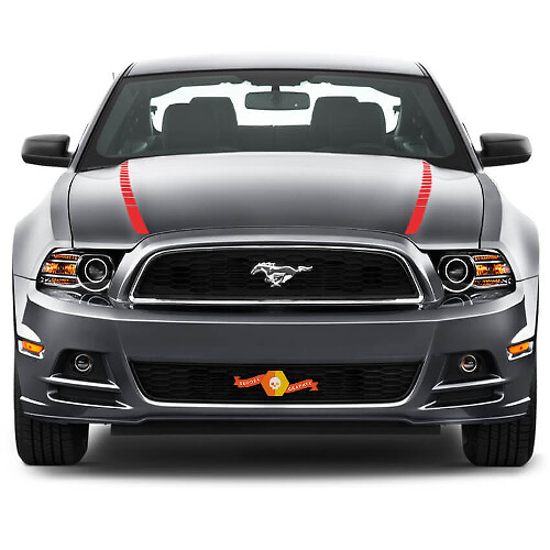 Hood Spear Side Accent Stripes Vinyl Decals for Ford Mustang 2013-2020