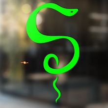Snake Vinyl Art Wall  Window Bathroom Sticker Decal removable#10_2