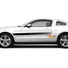 Custom Text Side Accent Strobe Stripes Stickers Decals for Ford Mustang 2005-2024 2