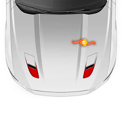 Hood Scoop Accent Vinyl Decals Stickers for Ford Mustang 2005-2024