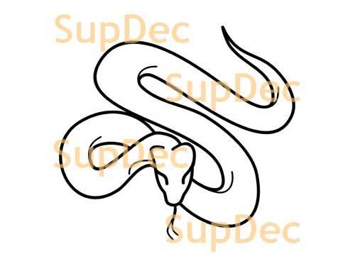 Snake Vinyl Art Wall  Window Bathroom Sticker Decal removable#15