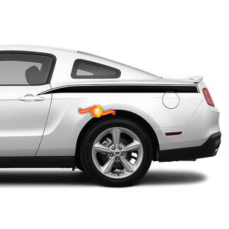 2x Ford Mustang Rear Quarter Side Stripes Vinyl Decals Stickers