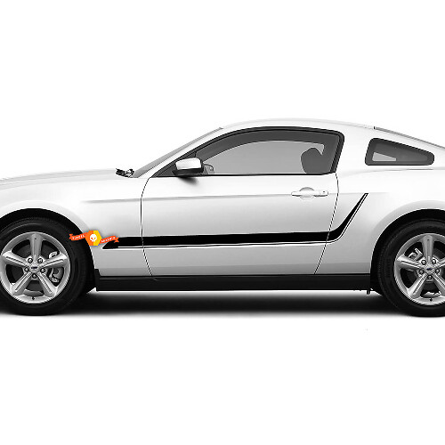 Lower Door Side Accent Stripe Vinyl Decals for Musclecar Mustang 2005-2024