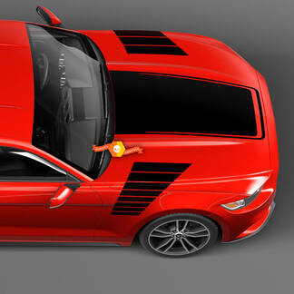 Hood and Side Strobe Stripes for Ford Mustang