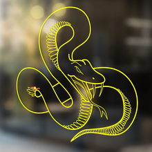 Angry Snake Outline Style Universal Vinyl Decal Sticker_3