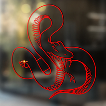Angry Snake Outline Style Universal Vinyl Decal Sticker_4