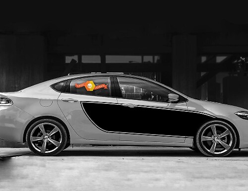 Side Accent Sport Stripes Vinyl Decal Sticker 2 for Dodge Dart