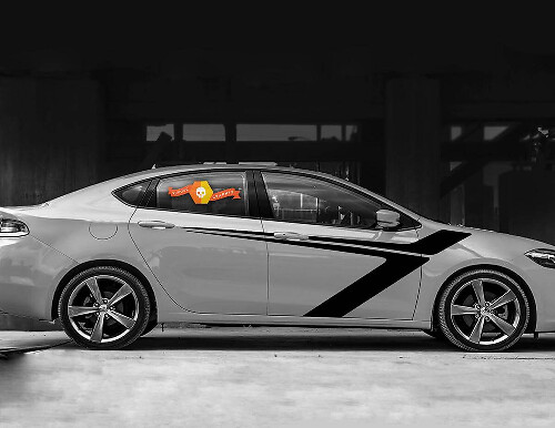 Side Accent Sport Stripes Vinyl Decal Sticker 3 for Dodge Dart