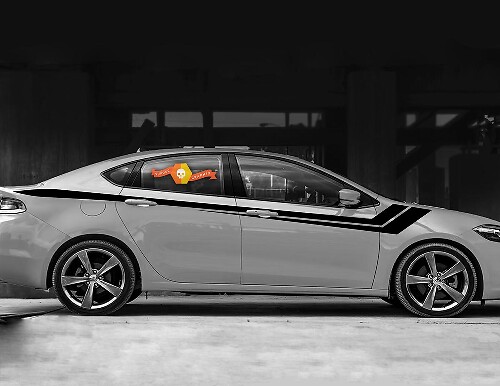 Side Accent Fender Hash Long Stripes for Dodge Dart