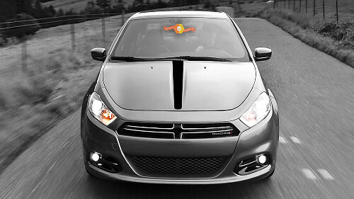 Hood Center Accent Stripes Vinyl Decal Sticker for Dodge Dart