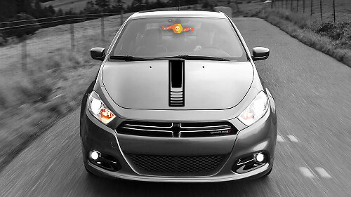 Center Accent Strobe Stripe Hood Vinyl Decal Sticker for Dodge Dart