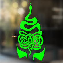 Snake with Tribal Ornament Universal Vinyl Decal Sticker_2