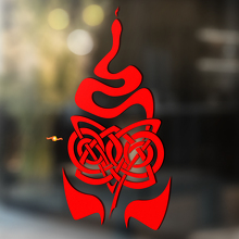 Snake with Tribal Ornament Universal Vinyl Decal Sticker_4