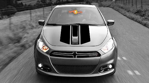Triple Stripes Hood Vinyl Decal Sticker for Dodge Dart