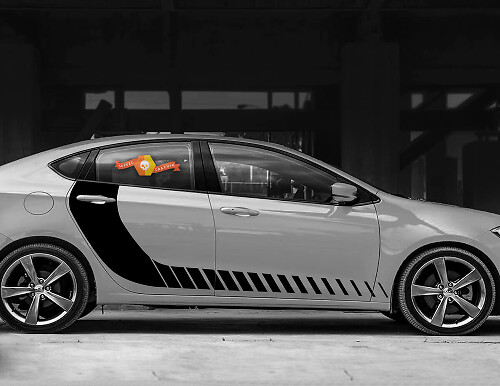 Door Accent Side Hockey Stripes Decals for Dodge Dart