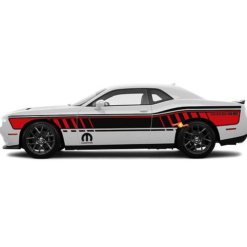 Dodge Challenger SRT Mopar Full Side Doors Stickers Decals