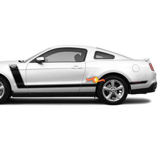 2x Side BOSS 302 Racing Stripes for Ford Mustang Decals
