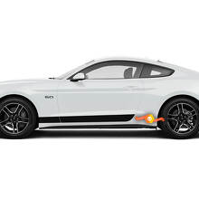 Lower Door Side Rocker Panel Stripes Vinyl Decals Set Of 2 for Ford Mustang 2015-2024 2