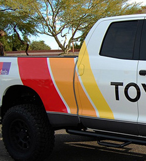 2 side Old school toyota tundra graphics vinyl decals stickers 