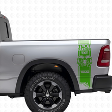 Custom HEMI Style Rear Side Stripes Vinyl Decal Kit for Dodge Ram 1500-3500_3