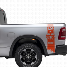 Custom HEMI Style Rear Side Stripes Vinyl Decal Kit for Dodge Ram 1500-3500_4