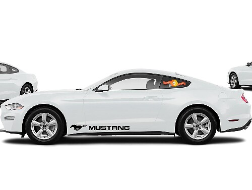 FORD MUSTANG 2X side vinyl body decals car sticker logo graphics emblem logo