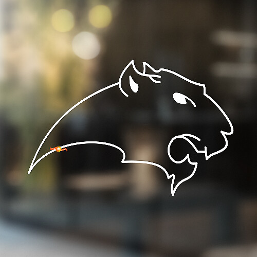 Tiger wild cat Vinyl Wall  Window Bathroom Sticker Decal #1