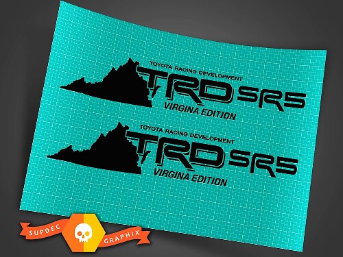 TRD SR5 Virginia Edition Vinyl Decal Set for Toyota Tacoma