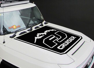 TOYOTA FJ CRUISER 1x Hood stripe graphics vinyl hood decal sticker high quality
