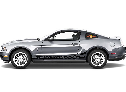 Side Stripes Vinyl Body Decal Stickers Set Of 2 for Ford Mustang