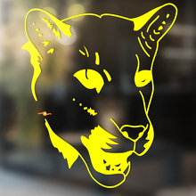 Tiger wild cat Vinyl Wall  Window Bathroom Sticker Decal #3_3