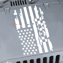 Hood Decal Stickers US Flag Graphic Vinyl Sticker for Jeep Wrangler 2