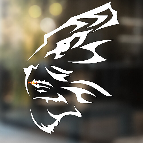 Tiger wild cat Vinyl Wall  Window Bathroom Sticker Decal #4