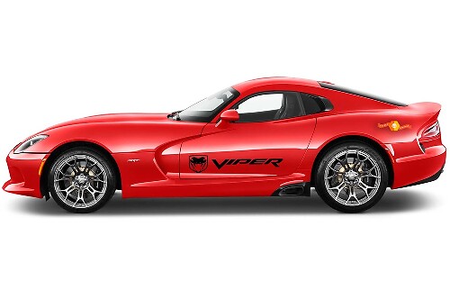 2x side stripes graphics quality vinyl decals racing stickers logo for Dodge Viper
