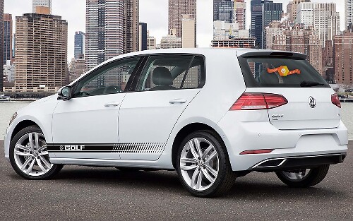 Branded Side Stripes Vinyl Decal Kit for Volkswagen Golf GTI