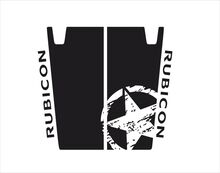 Kit for Jeep RUBICON Wrangler Hood Badge vinyl Decal sticker graphics 2007-2018 2