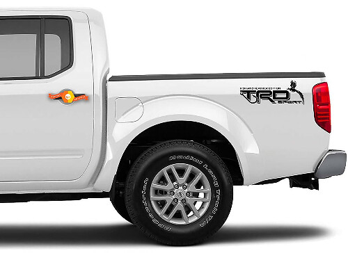 TRD Sport Fish & Feather Bedside Vinyl Decal Set for Toyota Tacoma Tundra