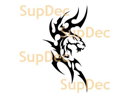 Tiger wild cat Vinyl Wall  Window Bathroom Sticker Decal #6